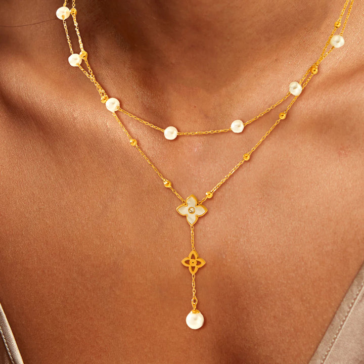 Amara Pearl Layered Necklace