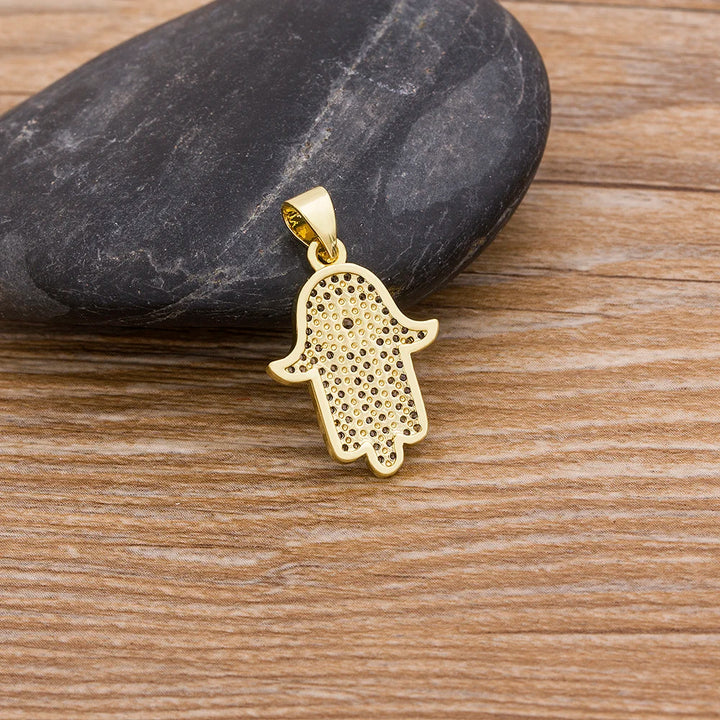 Hamsa Zirconia Necklace