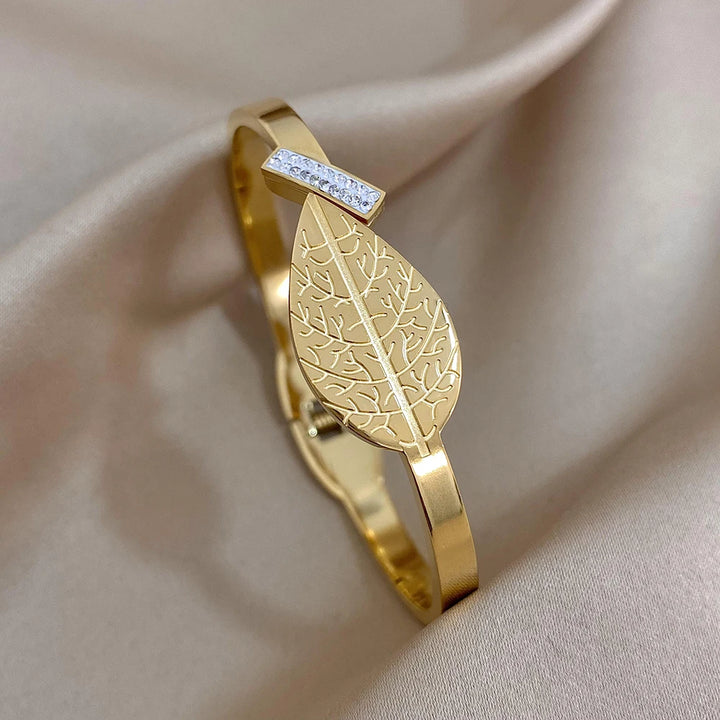 Nadia Leaf Bangle Bracelet