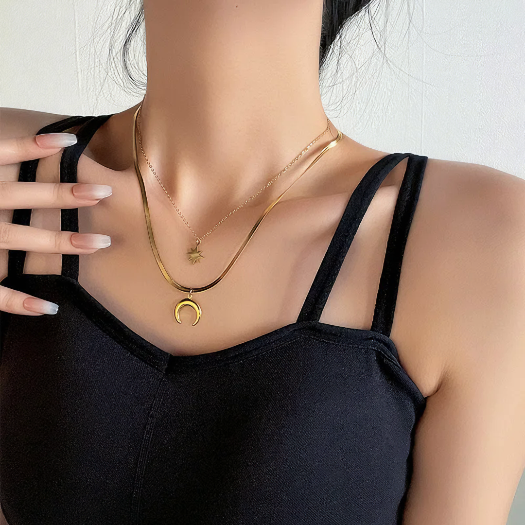 Layered Hilal Necklace